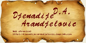 Đenadije Aranđelović vizit kartica